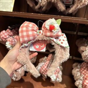 Bow Strawberry Bear Ear Headband