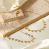 Wholesale PVD Coated Real Gold Plated Geometric Stainless Steel Fashion Waterproof Non Tarnish 304 Stainless Steel Necklace