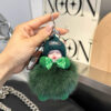 Wholesale Real Fox Fur Doll Car Keychain Hanging Cute Plush Doll Doll Bag Pendant Couple Gift