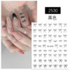 Wholesale Explosive Bow Nail Art Sticker Cute Simple Belt Adhesive Black and White Gold and Silver Red Ribbon Bow Nail Sticker