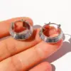 Wholesale Unique Classic Metal Stripe C-shaped Wide Ear Cuff Creative Gold Bead Gear Lace Vintage Earrings For Women Casual Versatile Ear Accessories 740
