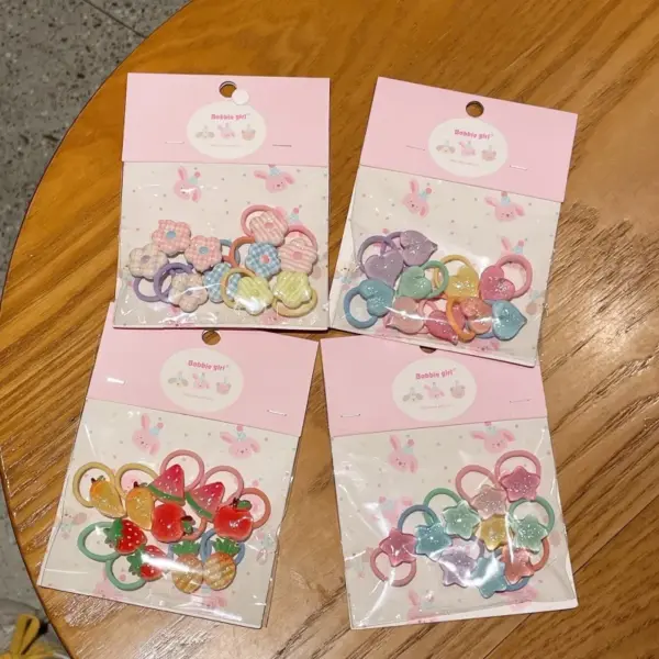 oly-b9b3054f1c36219e0372341d2b956fc6 Wholesale Mini Star Thumb Jelly Hair Clips Girls Mini Elastic Hair Bands Festive Resin Hair Accessories For Everyday Cute Female Children