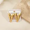 Wholesale Color Retention Electroplated Gold Lip Heart Octopus Ear Cufflinks Sun Rhombus Eight-legged Fish Earrings Fashionable Women's Jewelry