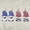 Wholesale Acrylic Earrings American Independence Day Flag Dwarf Style Geometric Pattern Cartoon Character Women's Jewelry