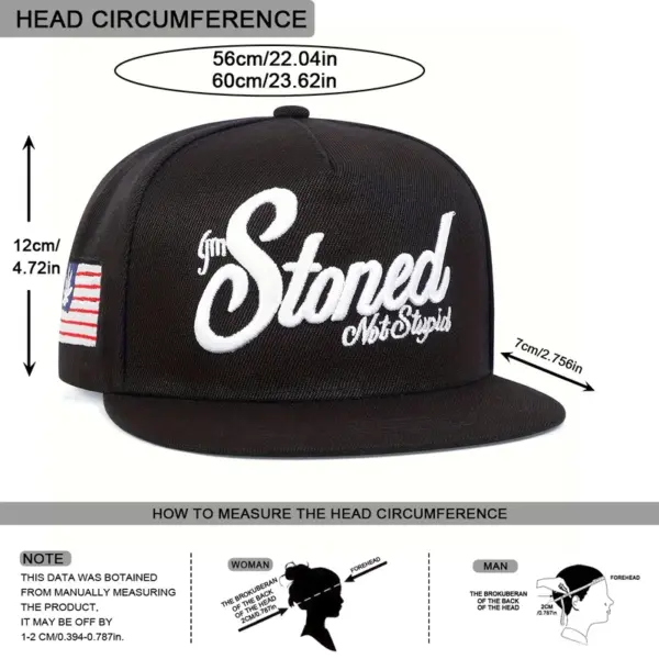 oly-b9f59cb7bef6993bb3b1a33757bb6c42 Wholesale Women’s Hip-Hop Outdoor Flat Brim Hat With Letter Pattern, Made Of Polyester Featuring Embroidery Craftsmanship