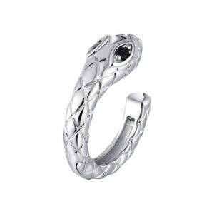 oly-ba04d74569f658831e25691352c32d45 Wholesale Snake-shaped ear clip style diamond-embedded personality trendy cool style girl simple personality earrings snake ear clip couple ear clip