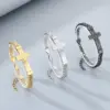 Wholesale Simple Style Cross Bracelet For Men In 304 Stainless Steel With 18K Real Gold Plated PVD Coating 0.03µm
