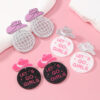 Wholesale Autumn and Winter Colorfulful Cute Versatile Women's Earrings Acrylic Western Cowboy Hat Tassel Earrings Jewelry