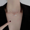 Wholesale Snake-shaped Geometric Spiral Wave Necklace Female Niche Design Sense Clavicle Chain Cold Fashion Cyber Celebrity Clavicle Chain