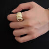Wholesale Pattern Contrast Enamel Bracelet Niche Stitching Wide Edition Irregular Ring Retro Fashion High-end Jewelry