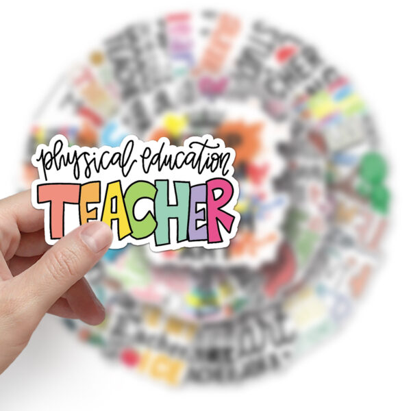 oly-ba34cb930062bd3b61f7abe8cfb8c194 Wholesale 50 teacher graffiti personality inspirational English decorative guitar phone case waterproof wholesale luggage stickers