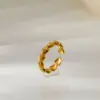 Wholesale Ion Plating (IP) 18K Gold Plated Star Moon 304 Stainless Steel Simple Style Classic Style Waterproof Non Tarnish Open Rings