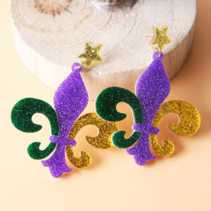 Wholesale 2023 New Cross-border European and American Exaggerated Three-color Carnival Lobster Clown Hat Mask Earrings European and American Fashion