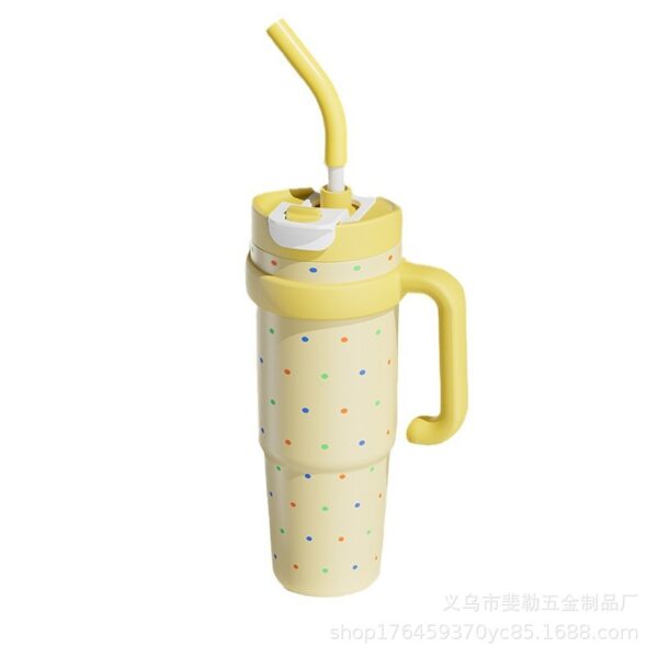 Wholesale High-Looking 316 Thermos Cup, Large-Capacity Ice Cup, Straw Cup, Car Cup, Home Office Handle, Cold Water Cup