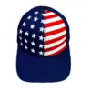 Wholesale Original Design American Flag Baseball Cap With Curved Brim, Breathable Cotton Material Featuring Printing Craft