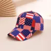 Wholesale Fashionable Printed Flag Baseball Cap Adjustable Hard Top Sunshade Performance Celebration Performance Daily Casual Polyester Fiber