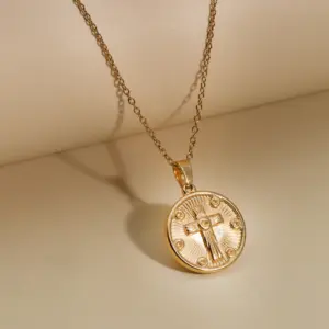 Gold / Embossed Cross