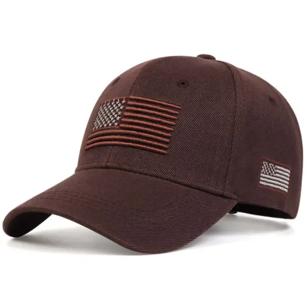 Wholesale American Flag Sport Outdoor Women's Baseball Cap With Curved Brim, Polyester Material And Embroidery Craft
