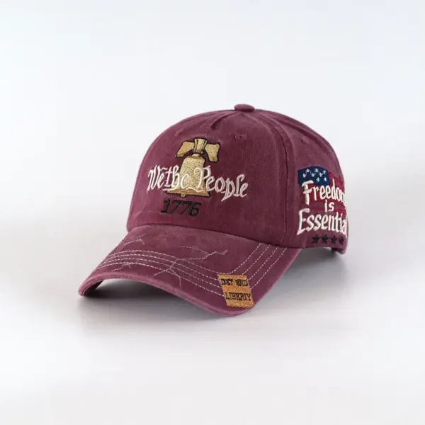 Wholesale American Flag Ethnic Style Baseball Cap With Curved Brim In Dark Grey, Featuring Polyester Material And Embroidery Craftsmanship