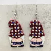 Wholesale Acrylic Earrings American Independence Day Flag Dwarf Style Geometric Pattern Cartoon Character Women's Jewelry