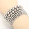 Wholesale Hip-Hop Retro Round 304 Stainless Steel Bracelets In Bulk