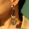 Wholesale Women's long leopard print sexy exaggerated earrings ins style niche design earrings jewelry