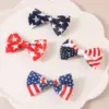 Wholesale 75th National Day Ribbon Headband Flag Star Adult Party Bow Hair Accessory Hair Clip