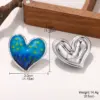 Wholesale Heart Shape Hypoallergenic Stud Earrings For Women With 0.03µm UV Plated KC Golden Copper