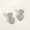 Wholesale 1 Pair Elegant Simple Style Heart Shape Inlay Copper Zircon 16K Gold Plated Drop Earrings