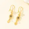 Wholesale Devil's Eye Drop Earrings For Women In Brass With 14K Real Gold Electroplated Finish And 0.03µm Thickness