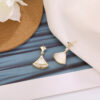 Wholesale Valentine's Day gift earrings personalized fashion high-grade fan-shaped shell earrings
