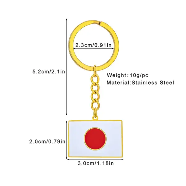 Wholesale 201 Stainless Steel East Asia Japan Flag Pendant Necklace For Men And Women Couples Fashion Patriotic Jewelry Accessories Water Plating