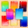 Wholesale Color gradient shake acrylic notebook TK explosions exquisite loose-leaf diy shake A7A5