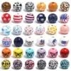 Wholesale Butterfly Printing Wood Beads, 10 PCS/Package, Available In Colour, Perfect For American National Day Crafts