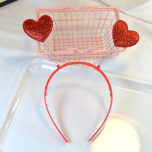 Bright red love headband
