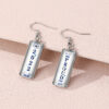 oly-bb4ba9020458c365fb7336919231e13d Wholesale Graduation Season Earrings Letter School Graduation Carnival Rectangular Pendant Earrings Creative Glass Earrings
