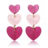 oly-bb811e617041932368b33065956ff785 Wholesale color matching Valentine's Day acrylic love earrings simple pendant texture dopamine earrings