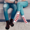 Wholesale valentine's day socks love contrast color tube socks Valentine's Day lovers cotton socks manufacturers