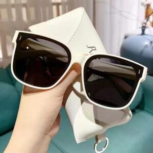 Lens set [free storage bag and lens cloth] / Rice white frame gray [polarized]]
