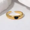 Wholesale PVD Coated Real Gold Plated 18K Gold Heart Shape 304 Stainless Steel Princess Cute Romantic Waterproof Non Tarnish Open Rings