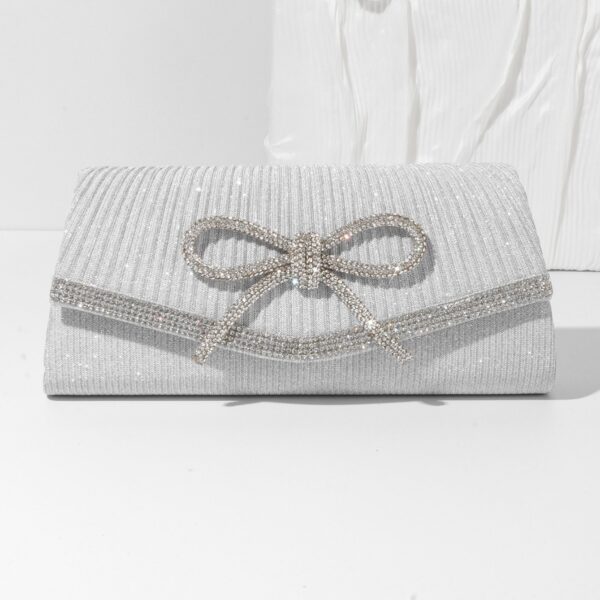 oly-bbb96879f991a0fd565470b45afd0d2b Wholesale Spot Fashion Dinner Bag Diamond Bow Glitter Clutch Bag Chain Crossbody