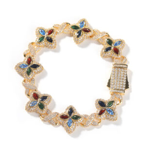 Golden color zirconium / 16.5inch necklace