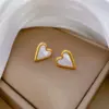 Wholesale PVD Coated Real Gold Plated Heart Shape Titanium Steel IG Style Waterproof Non Tarnish Ear Studs