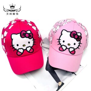 Wholesale Children's Hat Wholesale Spring and Autumn Girls' Visor Baseball Cap European and American New Super Cute Kitty Cat Children's Peaked Cap