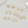 Wholesale Sector Stud Earrings For Women Featuring 925 Sterling Silver Posts With 14K Real Gold Plated Copper And Zircon Inlay