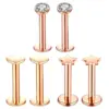 Wholesale Fashion Star Heart Shape Stainless Steel Plating Zircon Lip Stud