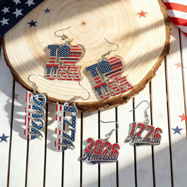 oly-bbe0e2d868147422bd637a4a3fd06d1c Wholesale Retro Acrylic Waterproof Non Tarnish Earrings With 0.03µm Coating Thickness And Iron Ear Pins, Unisex Design