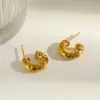 oly-bbf68b859f010561bd32c8b490a8148e Wholesale Three-dimensional Irregular Stud Earrings In 304 Stainless Steel With 18K Real Gold PVD Coating And 0.03µm Thickness