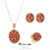 Wholesale Exaggerated Round Jewelry Set For Women With Crystal Material And Zircon Inlay, 1 Set
