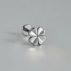 Four Leaf Clover-Steel Color / Rod Thickness * Rod Length 1.2x8mm
